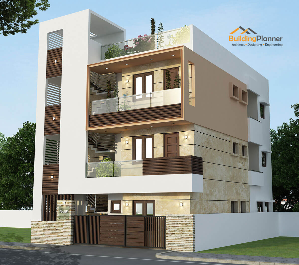 30 x 40 west face front elevation explanation in detail 